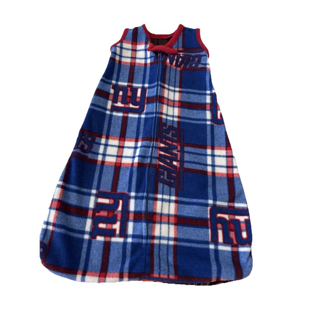 New York Giants NFL Football zip up fleece newborn wearable blanket